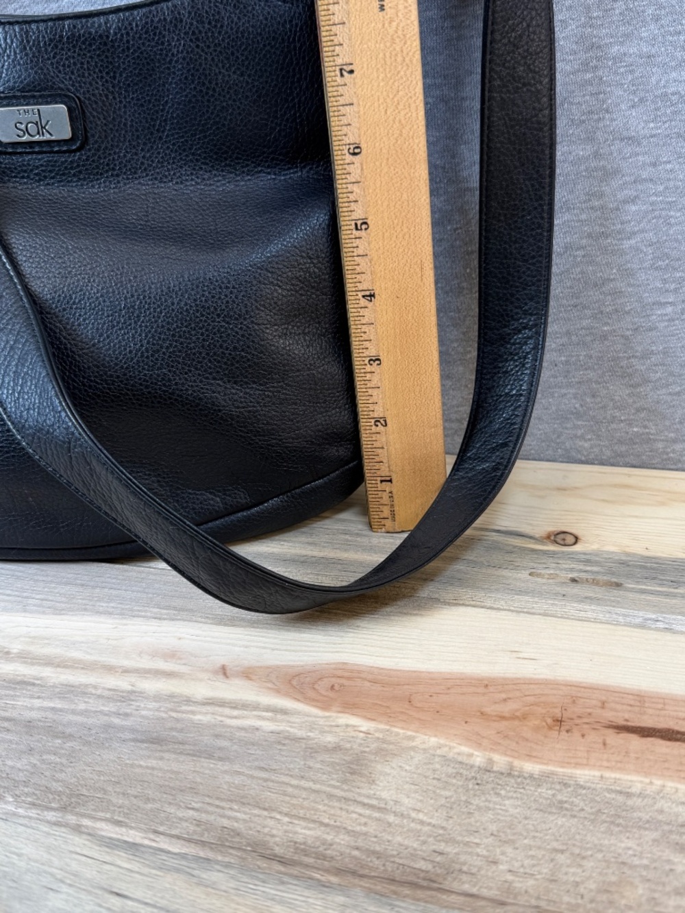 The Sak Shoulder Bag Black Pebbled Leather Hobo Bag Great Condition! - Picture 11 of 13
